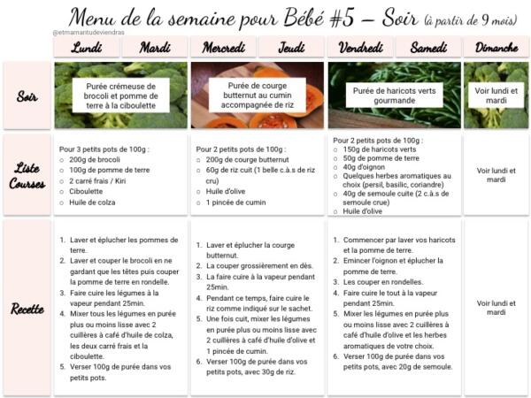 repas bebe 7 mois thermomix